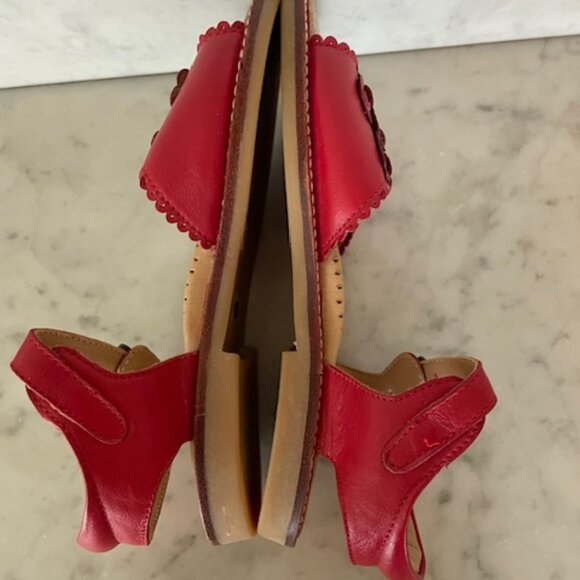 PIOLITO FLORICIENTA Sandals Red Floral Petal Applique Girl Size 1 - Picture 11 of 16